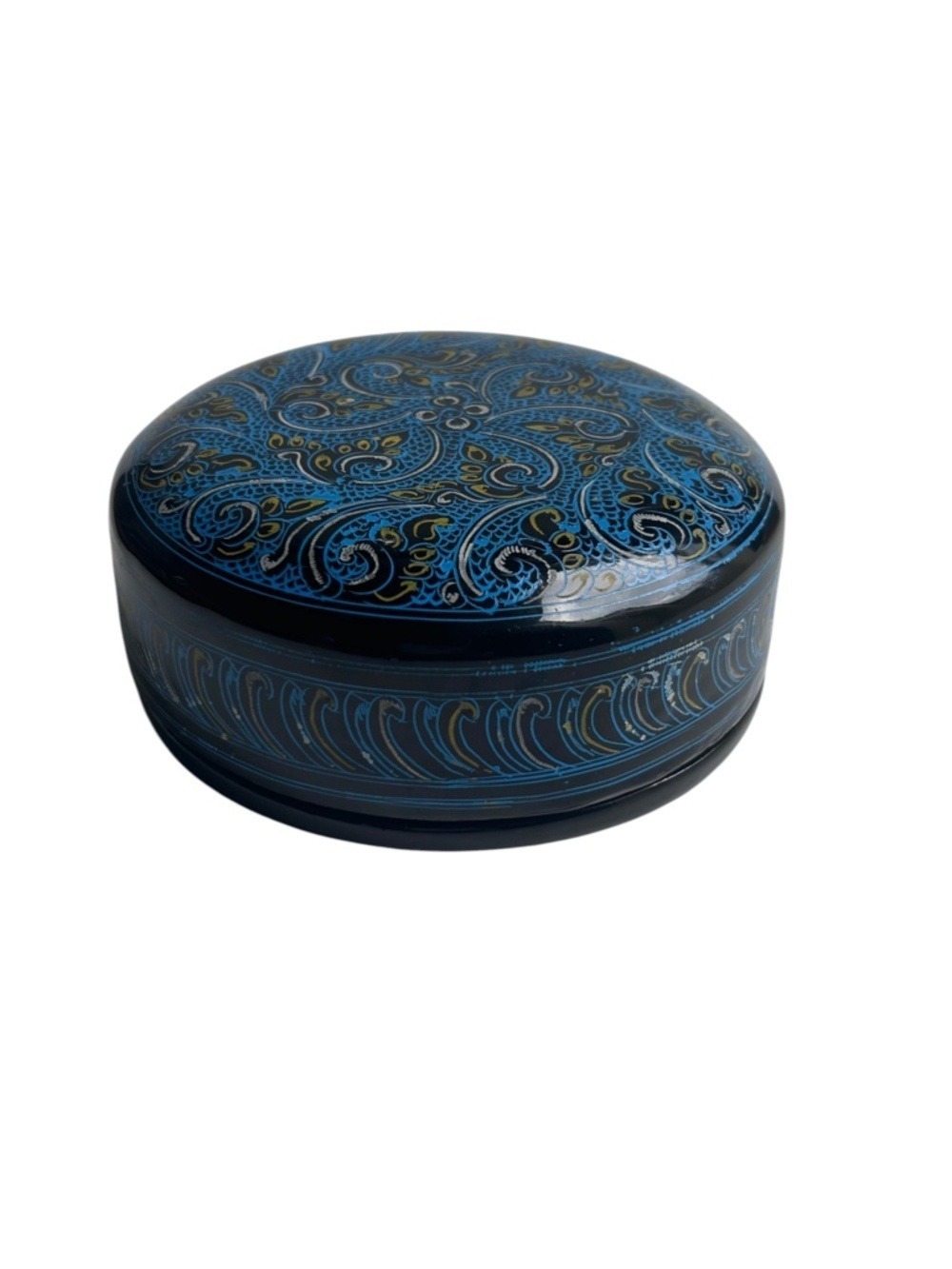 Vintage lacquered Paper Mache Trinket Box